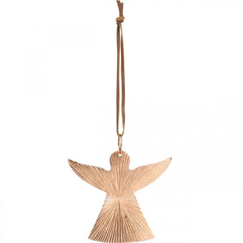 Product Angels to hang, Advent decorations, metal decorations copper-colored 9 × 10cm 3pcs