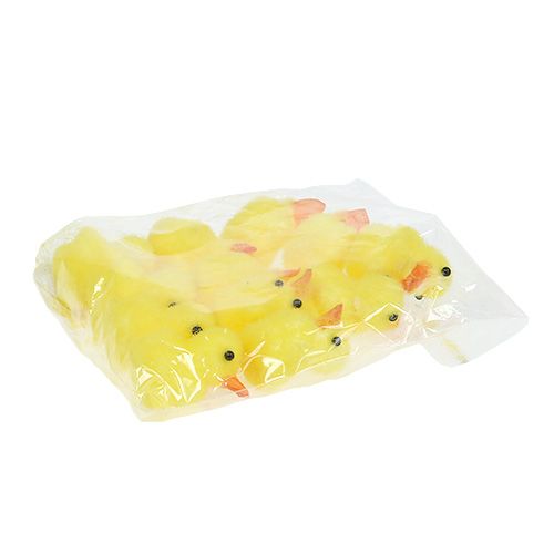 Floristik24 Duck mini 4cm flocked yellow 12pcs