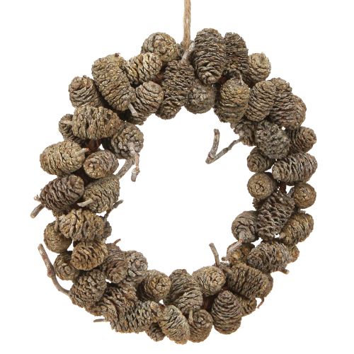 Product Alder cone wreath for hanging, white washed Ø18cm