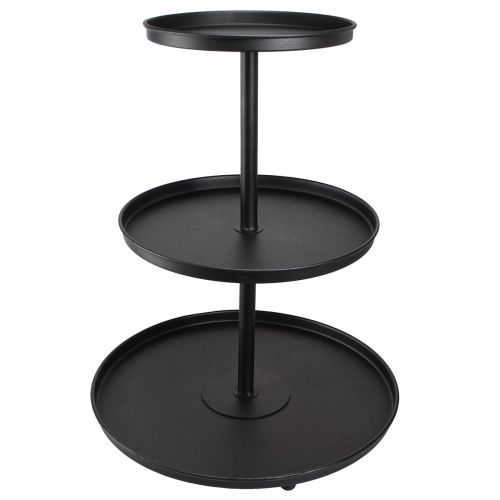 Product Etagere Black 3-tier Metal Round Feet Ø40cm H52cm