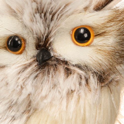 Product Owl Figures Decoration Owl Pair in Cream Brown 15cm 2 Pcs