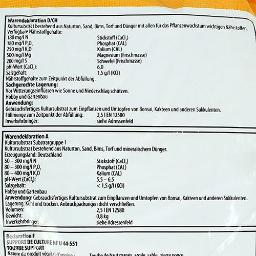 Floristik24 FRUX cactus and bonsai soil 2.5 liters
