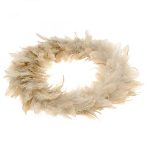 Floristik24 Deco feather wreath pink Ø25cm Wreath of feathers
