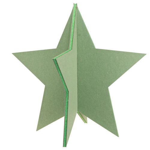 Felt decoration star to stand Christmas decoration felt green H62cm