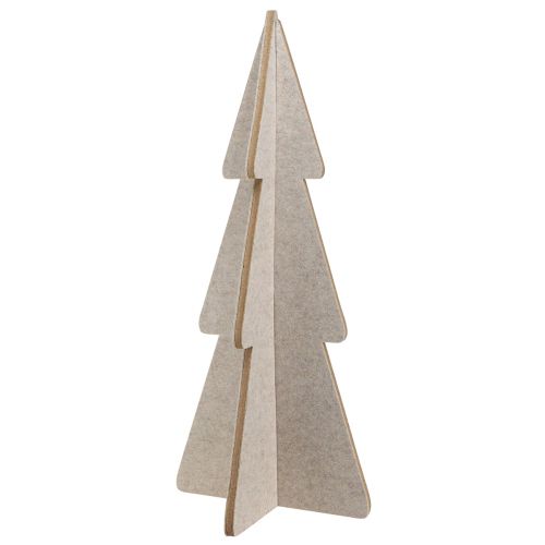 Felt Christmas tree fir tree decoration fir beige H80cm