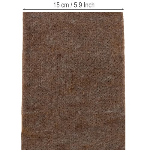 Product Brown wool felt ribbon, 15cm x 5m, for decoration and crafting