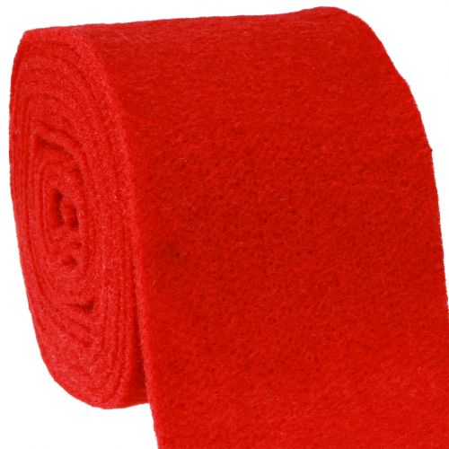 Product Felt ribbon 15cm x 5m dark red
