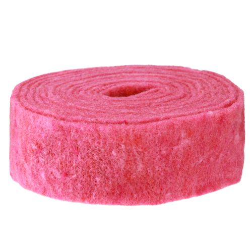 Floristik24 Felt ribbon pink 7.5cm 5m