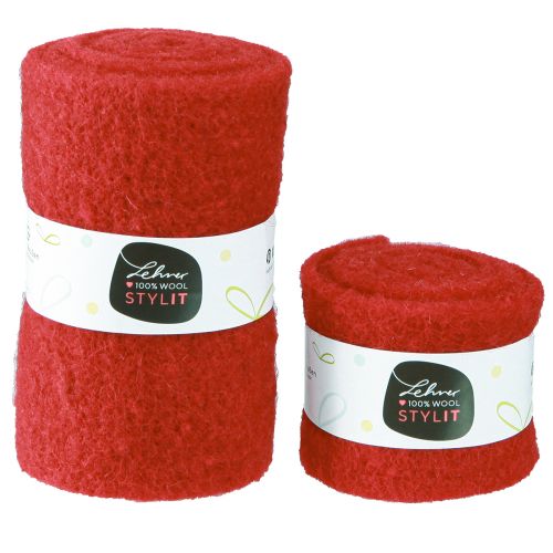 Product Felt ribbon red wool ribbon decorative ribbon W7/15cm L1m/1m set of 2