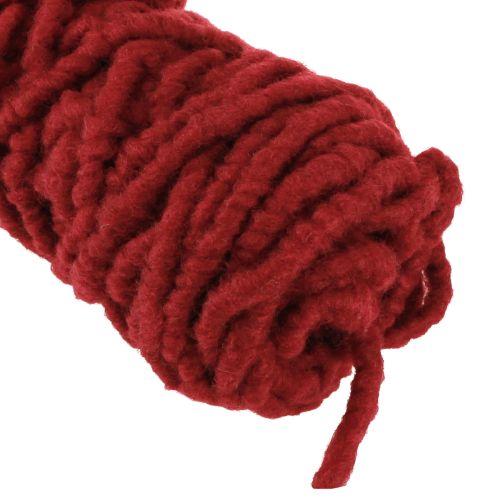 Product Felt cord fleece Mirabell 25m dark red