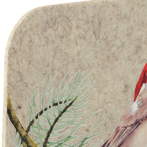 Product Felt mat table mat robin grey felt 40×30cm 4 pieces