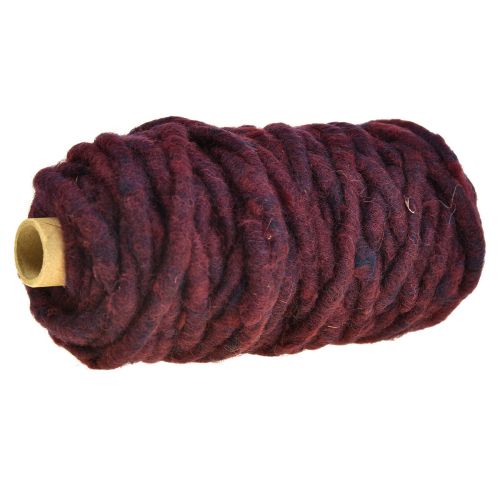 Floristik24 Felt cord wool cord with wire Rauris wire purple dark 20m
