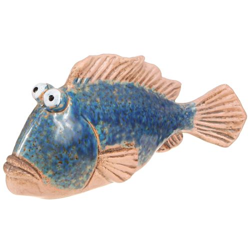 Fish Decoration Ceramic Blue Natural Summer Decoration 22×7×11cm