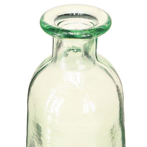 Product Bottle decoration vase glass clear/green retro Ø6.5cm H30cm