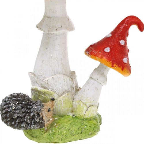 Product Fly agaric with hedgehogs decoration mushroom table decoration autumn H22cm 2pcs