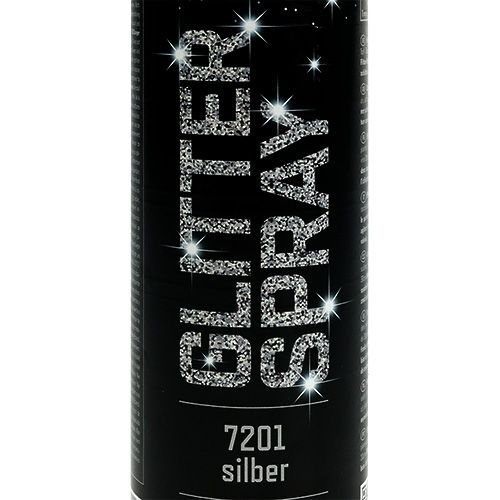 Floristik24 Glitter spray silver 400ml