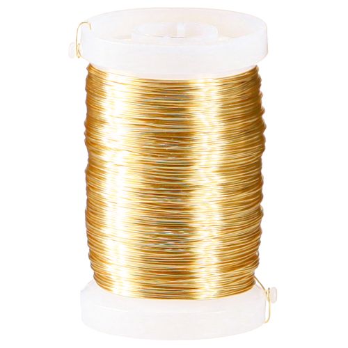 Product Florist wire, myrtle wire, decorative wire, gold, 0.30mm, 100g, 3 pieces, for crafting, jewelry making & decoration