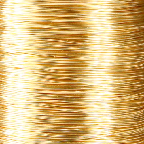 Product Florist wire, myrtle wire, decorative wire, gold, 0.30mm, 100g, 3 pieces, for crafting, jewelry making & decoration