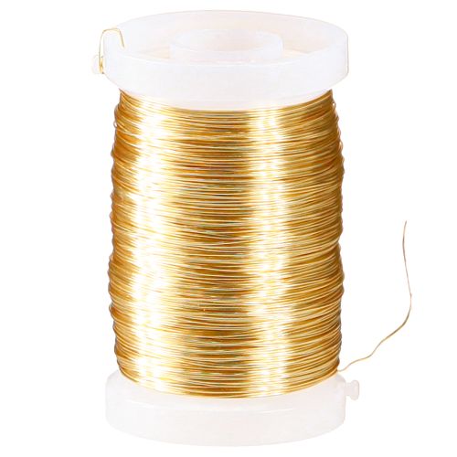Product Florist wire, myrtle wire, decorative wire, gold, 0.30mm, 100g, 3 pieces, for crafting, jewelry making & decoration