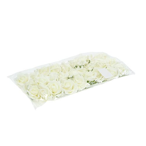 Product Foam-Rose Ø6cm Cream 27 pcs