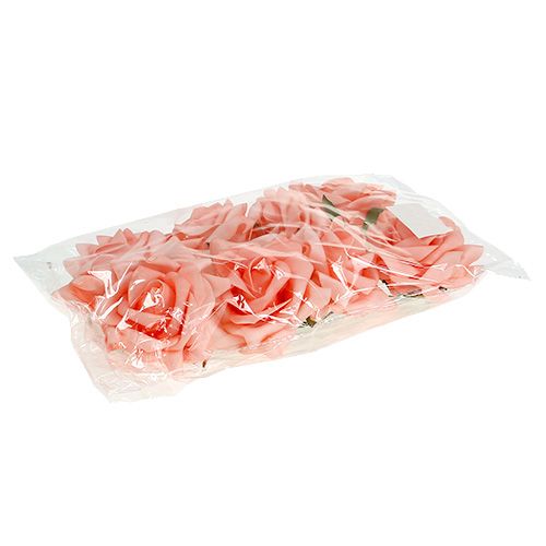 Product Foam Rose Ø 10cm Salmon 8 pcs