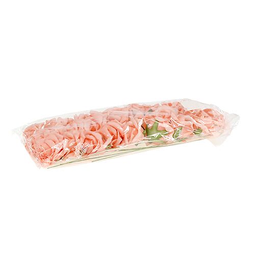 Product Foam Rose Ø 6cm salmon pink 27 pcs