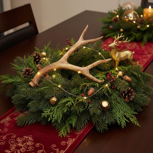 Product Artificial antlers, lifelike, rustic, 32cm