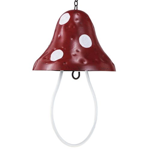 Feeding station metal fly agaric for hanging red white 25,5cm