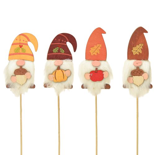 Product Garden stake gnome autumn decoration wood assorted 39cm 8 pcs