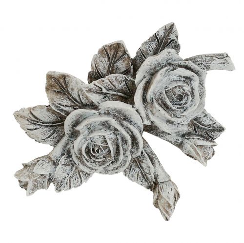 Product Rose for grave decoration polyresin 10cm x 8cm 6 pcs