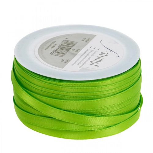 Product Ribbon, gift ribbon light green 6mm 50m