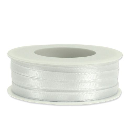 Product Gift and decoration ribbon white 6mm 50m