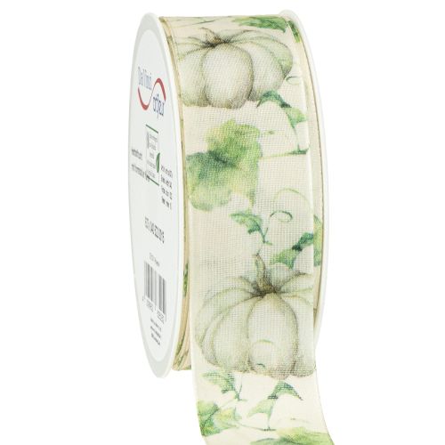 Product Gift ribbon pumpkin ribbon autumn green 40mm 15m