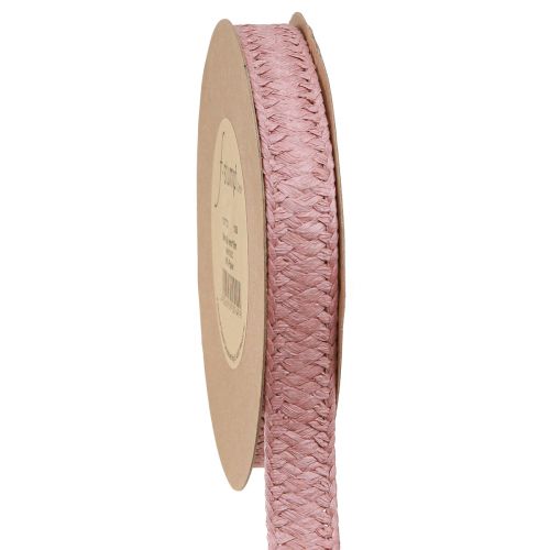 Floristik24 Gift Ribbon Paper Old Pink Paper Ribbon Braided 20mm 10m