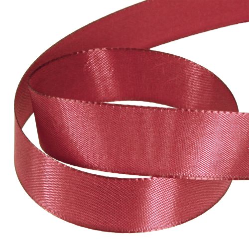 Product Gift ribbon taffeta ribbon decorative ribbon Bordeaux 25mm 50m