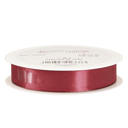 Product Gift ribbon taffeta ribbon decorative ribbon Bordeaux 25mm 50m