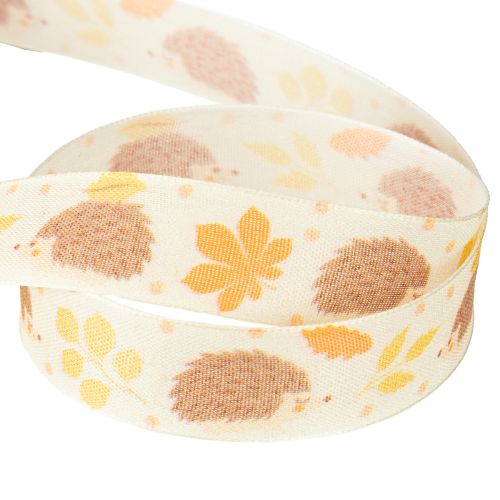 Product Gift ribbon selvedge ribbon autumn hedgehog 15mm 18m