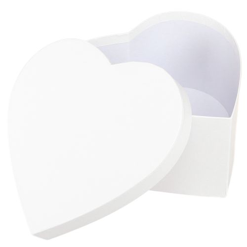 Gift Box Heart White Paper Heart Box 18×18cm H10cm 2pcs