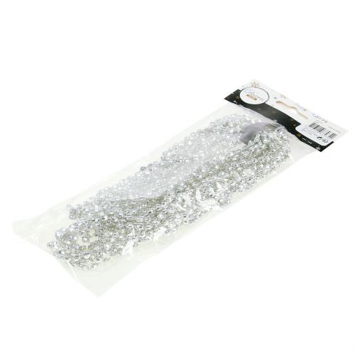 Floristik24 Christmas garland with pearls silver 275cm