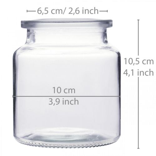 Floristik24 Glass vessel for filling, flower vase, table decoration, glass lantern 2pcs