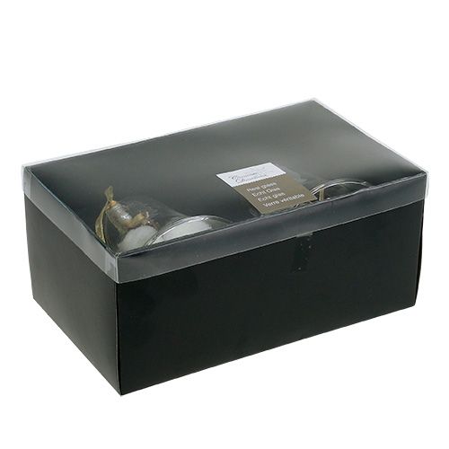 Floristik24 Bell jar Ø8cm H16cm gold 2pcs