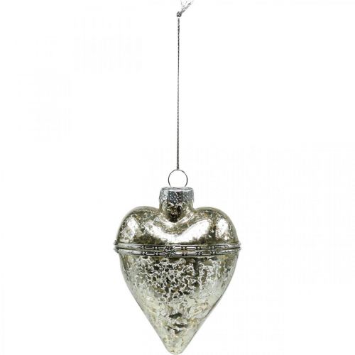 Floristik24 Christmas tree ornaments heart deco glass heart to fill antique 7cm