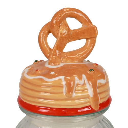Product Bonboniere glass biscuit jar with lid pretzel Ø11cm H28.5cm