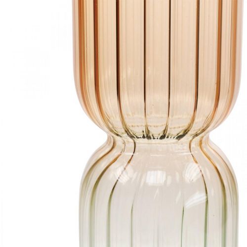 Product Glass Vase Decorative Vase Brown Clear Mini Vase Ø5cm H18cm