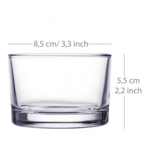 Product Glass vase clear Ø8.5cm H5.5cm