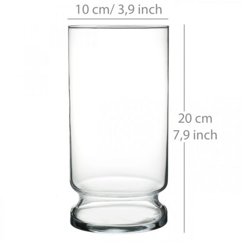 Floristik24 Glass Vase Cylinder Clear Ø10cm H20cm