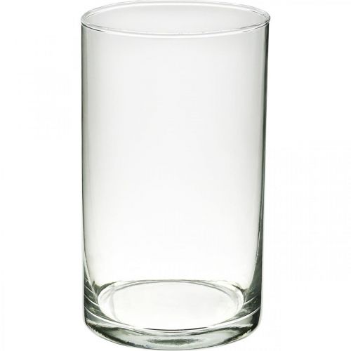 Floristik24 Round glass vase, clear glass cylinder Ø9cm H15.5cm