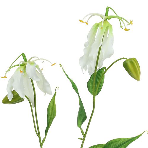 Floristik24 Gloriosa white artificial 84cm 3pcs