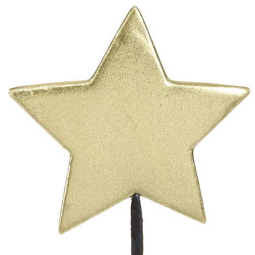 Floristik24 Golden Stars Decorative Flower Sticks Ø7cm 2nd Choice 24 pcs