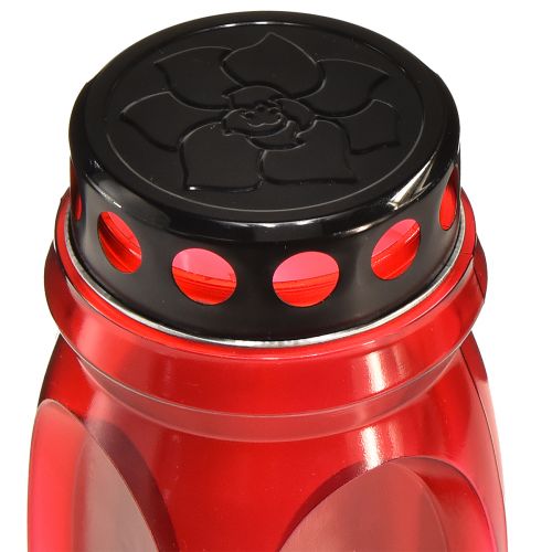 Product Grave candle red lid black memorial candle 4 days H22.5cm